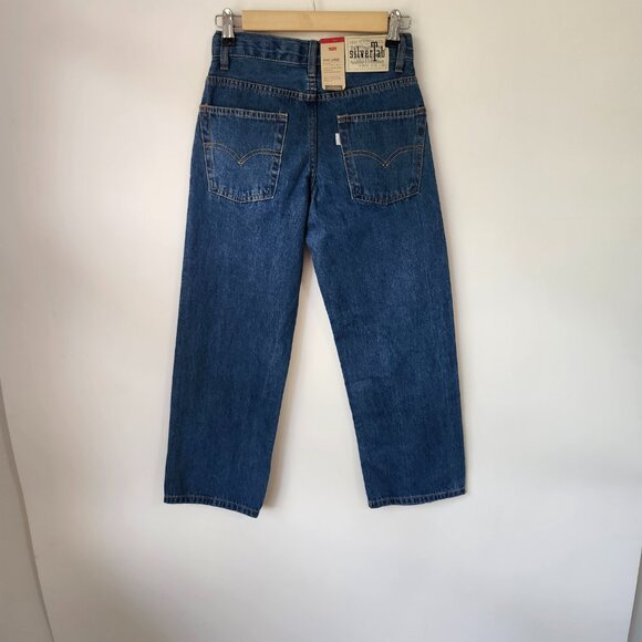 Levi’s SilverTab Stay Loose Jeans Women’s W25 L28 High Rise Baggy Straight Blue - Picture 2 of 4
